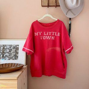 Graphic Sweater Tee with Pockets